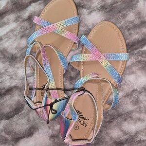 Size 4 Rainbow Strappy Kids Sandals